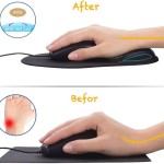Office Mousepad with Gel Wrist Support - Ergonomic Gaming Desktop Mouse Pad Wrist Rest - Design Gamepad Mat Rubber Base